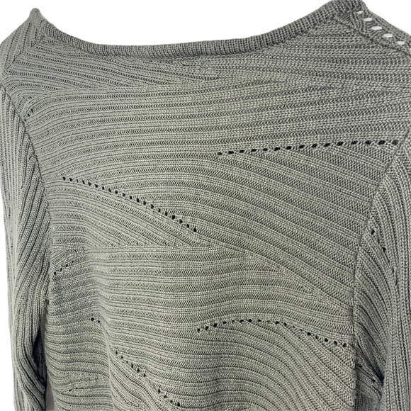 David Brooks Green Woven Cable Knit Sweater - Picture 5 of 11